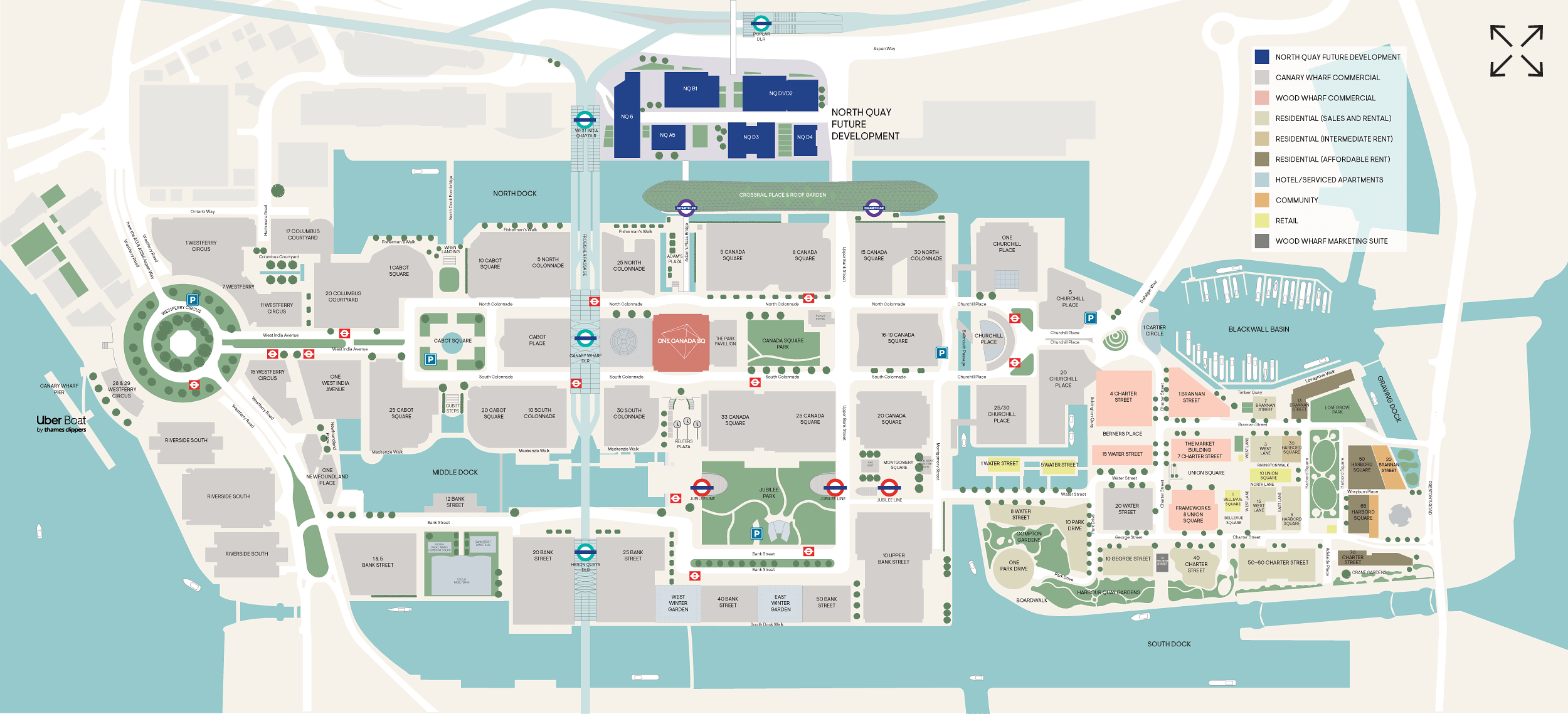 one canada square map