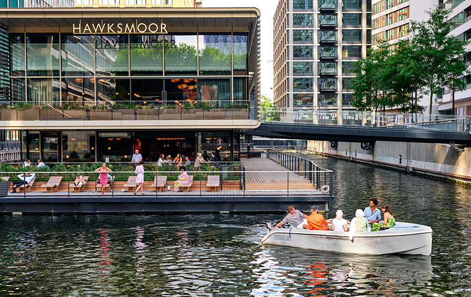 Hawksmoor Wood Wharf and GoBoat