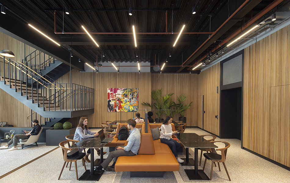 20 Water Street lobby and reception area