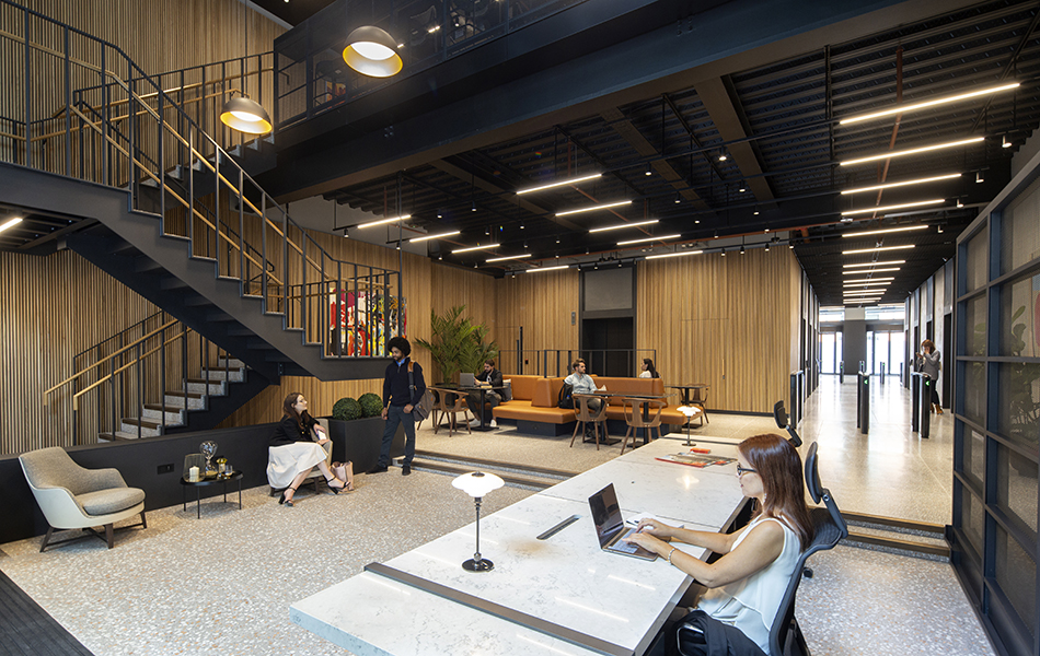 20 Water Street lobby and reception area