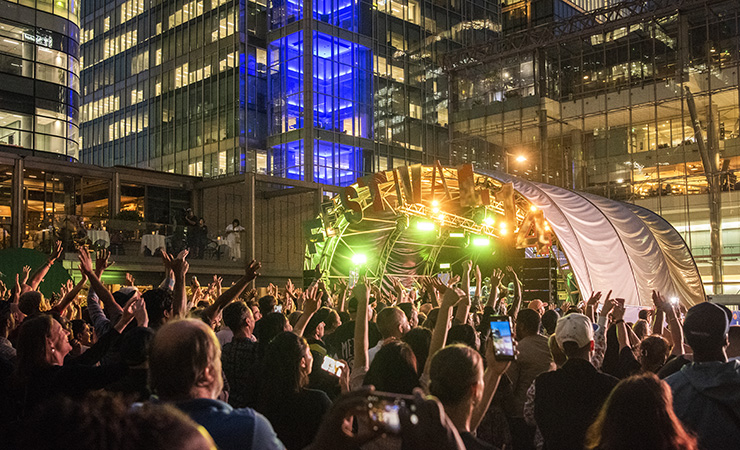 Festival14 stage in Canada Square Park