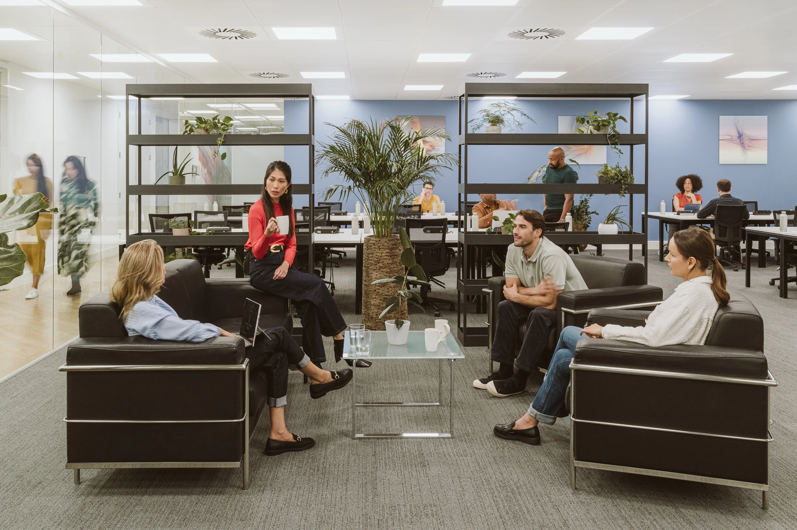 co-working space at One Canada Square